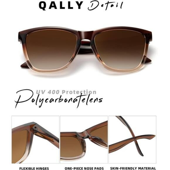 Polarized Square Sunglasses Women UV400 Protection Fashion Shades Summer - Picture 3 of 7